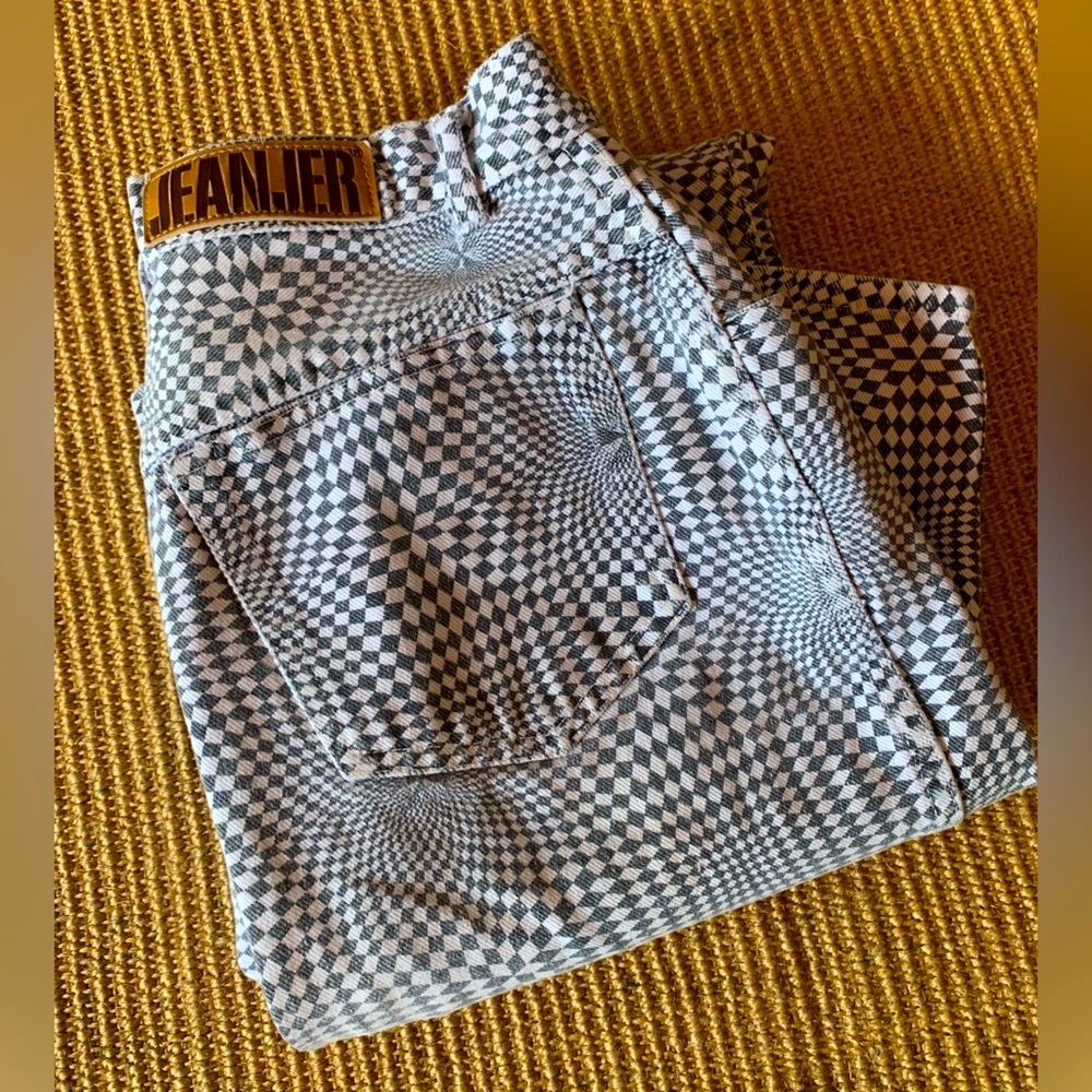 Rare Vintage Jeanjer 1980s Optical Illusion Jeans, Women’s 2-3 - Picture 2 of 16